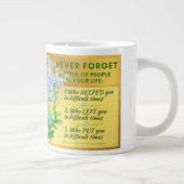 決して忘れ感動的 ジャンボコーヒーマグカップ (右)