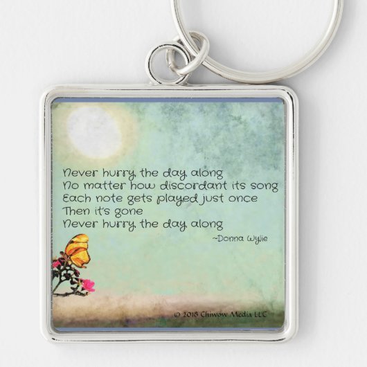 決して急いで一日を過ごす キーホルダー (正面)