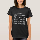 決して愚かな切札サポータを過少見積りしないで下さい Tシャツ (正面)