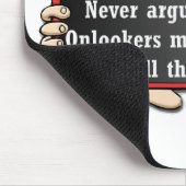 決して愚か者と論争しないで下さい マウスパッド (コーナー)