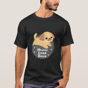 決して戻ってロックかわいいおもしろいhappy dog jumping tシャツ