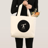 決して望遠鏡を捜すことを止めないで下さい ラージトートバッグ (正面(商品))