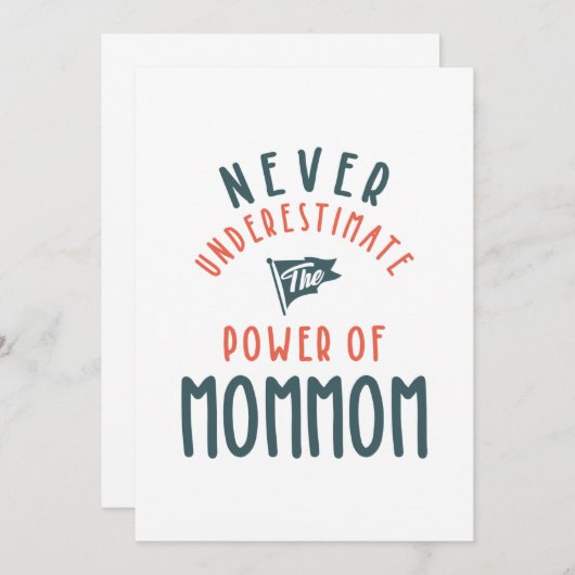 決して母の力を過小評価しない サンキューカード (正面/裏面)