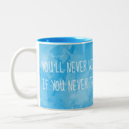 決して水彩画の引用文を試みなければ決して勝ちません ツートーンマグカップ