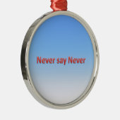 決して決して言わないで下さい メタルオーナメント (右)