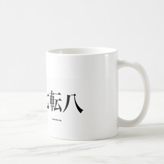 決して漢字、kyokushinの漢字をあきらめないで下さい コーヒーマグカップ (右)