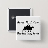 決して牛の毛を抜かない 缶バッジ (正面&裏面)