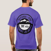 決して犠牲者の紫色 Tシャツ (裏面)