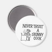 決して痩せた調理師磁石を信用しない マグネット (正面/裏面)