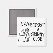 決して痩せた調理師磁石を信頼しない マグネット (正面/裏面)