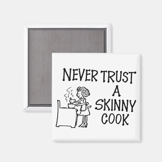 決して痩せた調理師磁石を信頼しない マグネット (正面/裏面)