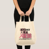 決して知っていませんでした英雄の教女(乳癌)を トートバッグ (正面(商品))