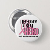 決して知りませんでした英雄2のピンク(叔母さん)を 缶バッジ (正面&裏面)