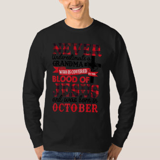 決して祖母を過小評価10月誕生日モト Tシャツ