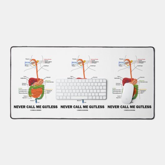 決して私を気味悪い消化器系ギークユーモアと呼ばない デスクマット (キーボード&マウス)
