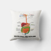 決して私をGutless電話しないで下さい(消化系のユーモア) クッション (裏面)