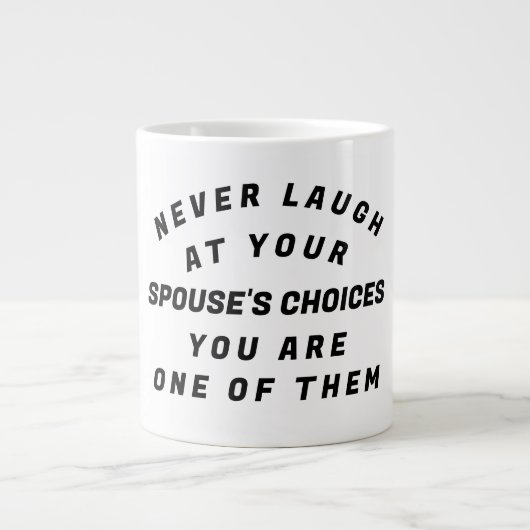 決して笑わない ジャンボコーヒーマグカップ (正面)