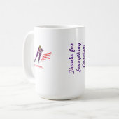 決して紫色か赤く長いトラックスピードスケートを減速しないで下さい コーヒーマグカップ (正面左)