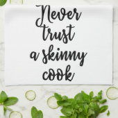 決して細い調理師の台所タオルを信頼しないで下さい キッチンタオル (折り畳み)