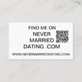 決して結婚したデートすること。Com名刺 名刺 (裏面)