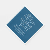 決して結婚式のパーティーのダークブルーよりも遅い方がいい スタンダードランチョンナプキン (角)