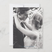 決して結婚式のパーティーの緑の白よりも遅い方が良い 招待状 (裏面)