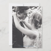 決して結婚式のパーティーよりも遅い紫色にミュート 招待状 (裏面)