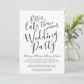 決して結婚披露宴モノより遅い方がいい 招待状 (スタンド正面)