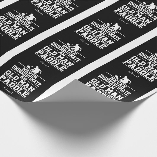 決して老人の白いおもしろい漬物を過小評価 ラッピングペーパー (角)