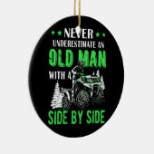 決して老人を過小評価しないオフロードUtv Atv Sid セラミックオーナメント (右)