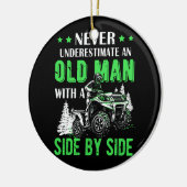 決して老人を過小評価しないオフロードUtv Atv Sid セラミックオーナメント (左)