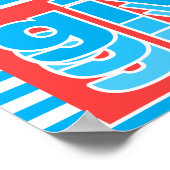 決して考え上には与えない、タイポグラフィのポスター。 ポスター (角)