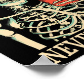 決して良いスケルトンを飲むコーヒーハロウィーンPa ポスター (角)