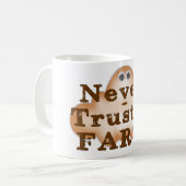 決して芸術を信用しない コーヒーマグカップ (正面左)