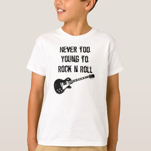 決して若すぎずロックンロール Tシャツ (正面)