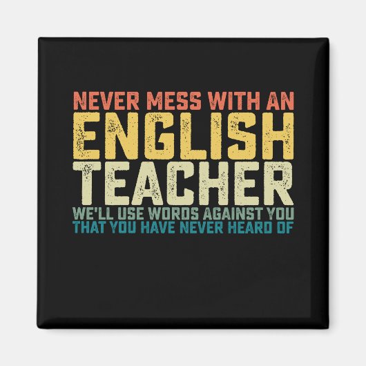 決して英語の先生を使わない マグネット (正面)