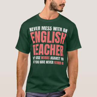 決して英語の先生ラブテアおもしろいクと混同しない Tシャツ