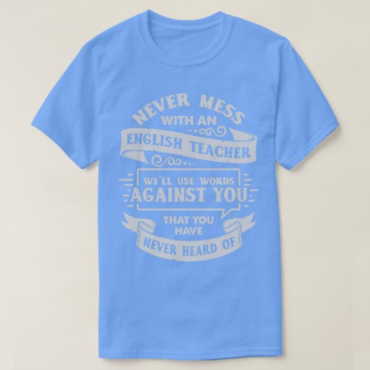 決して英語先生 Tシャツ (デザイン正面)