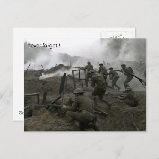 決して記憶日の郵便はがきを忘れないで下さい ポストカード (正面/裏面)