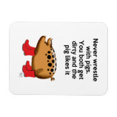 決して豚と格闘しない マグネット (横)