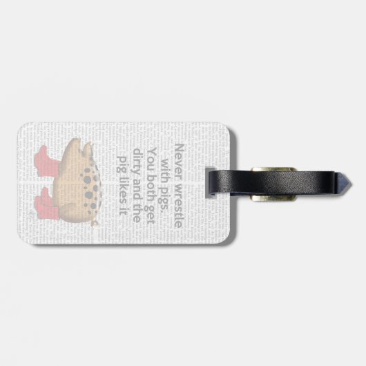 決して豚と格闘しない ラゲッジタグ (裏面横)