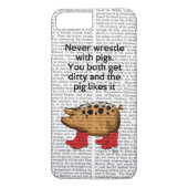 決して豚と格闘しない Case-Mate iPhoneケース (裏面)