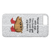 決して豚と格闘しない Case-Mate iPhoneケース (裏面(横))