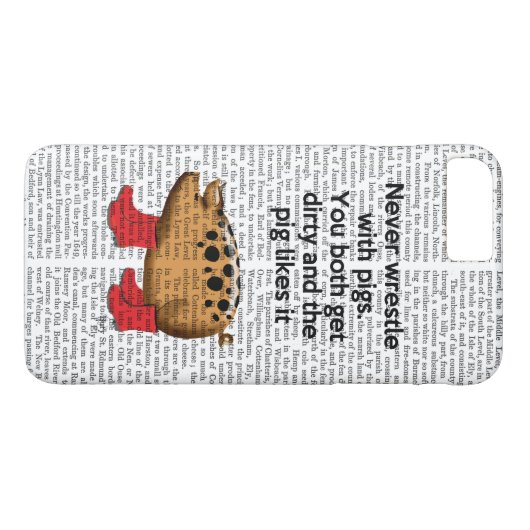 決して豚と格闘しない Case-Mate iPhoneケース (裏面(横))