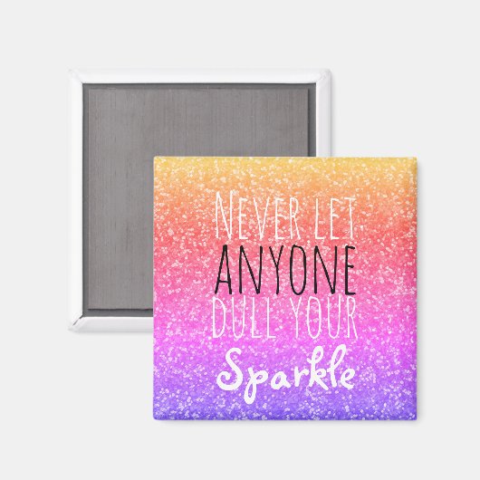 決して輝く引用文を鈍感動的くガーリー マグネット (正面/裏面)