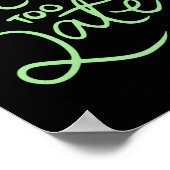 決して遅すぎないステッカー ポスター (角)