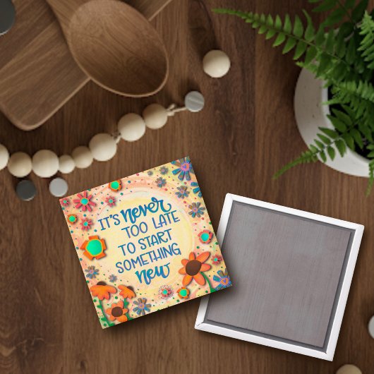 決して遅すぎる感動的フローラ勇気付けられる マグネット