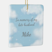 「決して遅れてはいけない」不機嫌なユーモア未亡人のカスタム セラミックオーナメント (右)