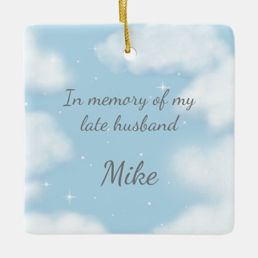 「決して遅れてはいけない」不機嫌なユーモア未亡人のカスタム セラミックオーナメント (正面)