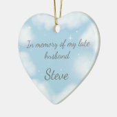 「決して遅れてはいけない」未亡人おもしろいのカスタムハート セラミックオーナメント (左)